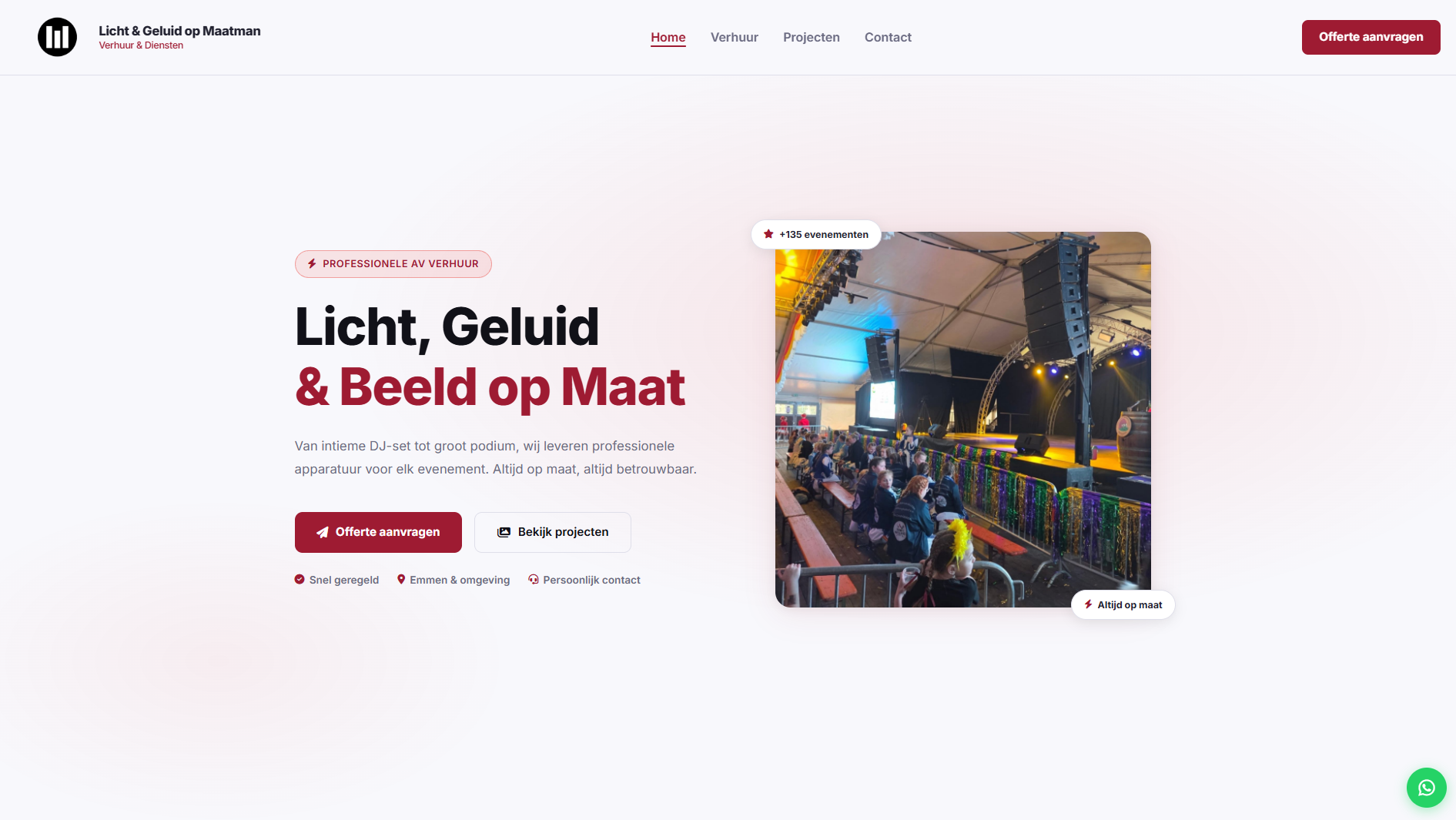 Website Licht en Geluid Maatman